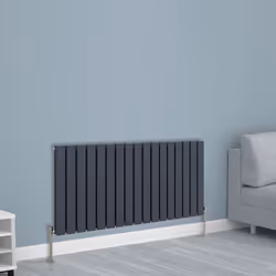 NRG Horizontal Vertical Flat Panel Designer Radiator Central Heating Radiator Rads - 600x1156mm Double, Anthracite