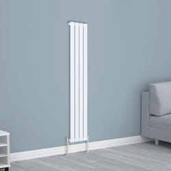 NRG Horizontal Vertical Flat Panel Designer Radiator Central Heating Radiator Rads - 1600x272mm Single, White