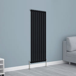 NRG Horizontal Vertical Flat Panel Designer Radiator Central Heating Radiator Rads - 1600x544mm Single, Black