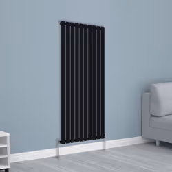 NRG Horizontal Vertical Flat Panel Designer Radiator Central Heating Radiator Rads - 1600x680mm Single, Black