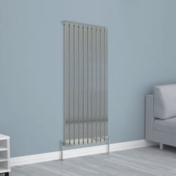 NRG Horizontal Vertical Flat Panel Designer Radiator Central Heating Radiator Rads - 1600x680mm Single, Chrome