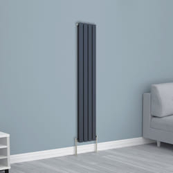 NRG Horizontal Vertical Flat Panel Designer Radiator Central Heating Radiator Rads - 1600x272mm Double, Anthracite