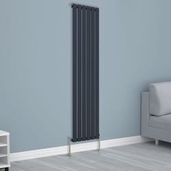 NRG Horizontal Vertical Flat Panel Designer Radiator Central Heating Radiator Rads - 1800x408mm Single, Anthracite