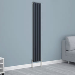 NRG Horizontal Vertical Flat Panel Designer Radiator Central Heating Radiator Rads - 1800x272mm Double, Anthracite