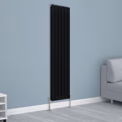 NRG Horizontal Vertical Flat Panel Designer Radiator Central Heating Radiator Rads - 1800x408mm Double, Black