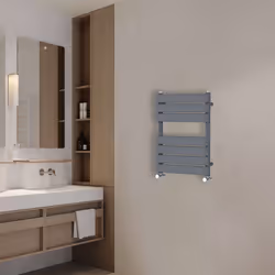 NRG Flat Panel Heated Towel Rail Bathroom Rad Radiator Anthracite - 650x500mm