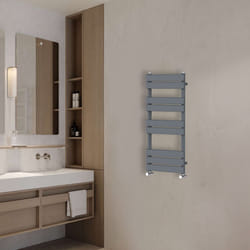 NRG Flat Panel Heated Towel Rail Bathroom Rad Radiator Anthracite - 1000x450mm