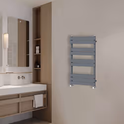 NRG Flat Panel Heated Towel Rail Bathroom Rad Radiator Anthracite - 1000x600mm