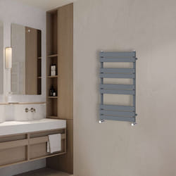 NRG Flat Panel Heated Towel Rail Bathroom Rad Radiator Anthracite - 1000x600mm