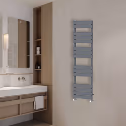 NRG Flat Panel Heated Towel Rail Bathroom Rad Radiator Anthracite - 1600x450mm