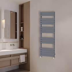 NRG Flat Panel Heated Towel Rail Bathroom Rad Radiator Anthracite - 1600x600mm