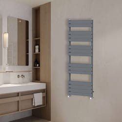 NRG Flat Panel Heated Towel Rail Bathroom Rad Radiator Anthracite - 1600x600mm