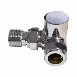 Corner Manual Radiator Valve Towel Rail Radiator Valve 15mm Central Heating Taps Chrome