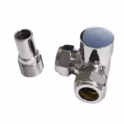 Corner Manual Radiator Valve Towel Rail Radiator Valve 15mm Central Heating Taps Chrome