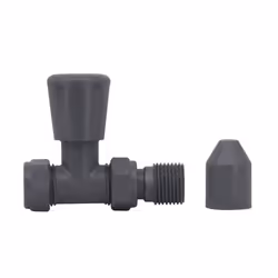 NRG Modern Anthracite Straight Manual Radiator Valve Central Heating Taps