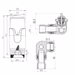 NRG Corner TRV Thermostatic Radiator Valves Central Heating Taps Anthracite