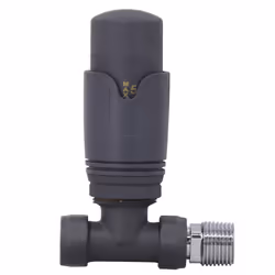 NRG Standard Anthracite Straight Thermostatic Radiator Valve Central Heating Taps