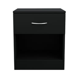 NRG Chest of Drawers With Metal Handles Bedroom Furniture Storage Cabinets - 1 Drawer-With Metal Handles, Black