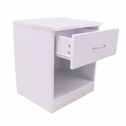NRG Chest of Drawers With Metal Handles Bedroom Furniture Storage Cabinets - 1 Drawer-With Metal Handles, White