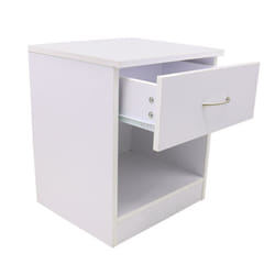 NRG Chest of Drawers With Metal Handles Bedroom Furniture Storage Cabinets - 1 Drawer-With Metal Handles, White
