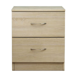 NRG Chest of Drawers With Metal Handles Bedroom Furniture Storage Cabinets - 2 Drawer-With Metal Handles, Oak