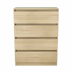 NRG Chest of Drawers Bedside Table Storage Drawer Unit Bedroom Furniture - 4 Drawer - Chest Of Drawers, Oak