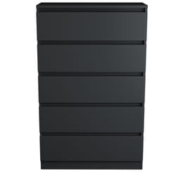 NRG Chest of Drawers Bedside Table Storage Drawer Unit Bedroom Furniture - 5 Drawer - Chest Of Drawers, Dark Grey