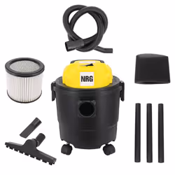 NRG Wet and Dry Vacuum Cleaner, 3 in 1 15L Capacity Vacuum Cleaners with Blowing Fuction & Powerful Suction Include Floor Brush Crevice Tool 1250W