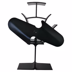 Lincsfire 2 Blades Heat Powered Stove Fan Warm Air Circulating Eco Friendly for Wood/Log Burner/Fireplace