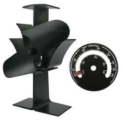 Lincsfire 2 Blades Eco Friendly Silent Heat Powered Stove Fan for Wood/Log Burner/Fireplace + Free Stove Thermometer