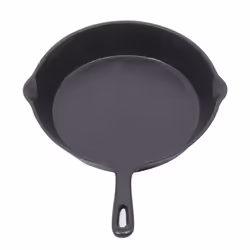 NRG Cast Iron Skillet Pan Enamel Frying Pan Grill Pan for Kitchen BBQ Hobs 10 Inch(25cm)