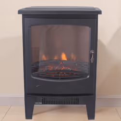 NRG Electric Fireplace Stove Heater with Fire Flame Effect Portable Fireplace Stove 1800W MAX
