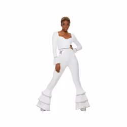 70s Deluxe Glam Costume White Womens - XS