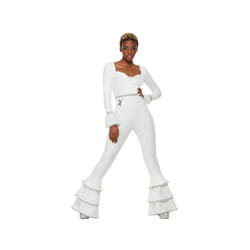 70s Deluxe Glam Costume White Womens - XS