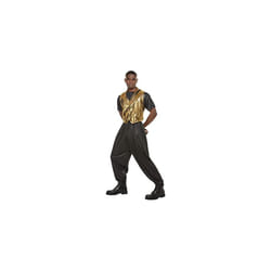 80s Hammer Time Costume,Black,XL - Size 46"-48"