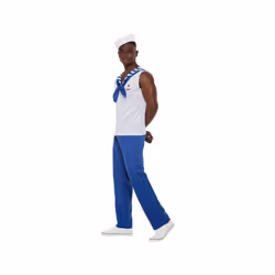 High Seas Sailor Costume White Mens - Medium