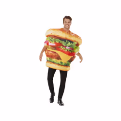 Mens Burger Fancy Dress Costume (One Size)