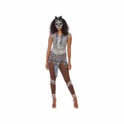 Womens Dark Spirit Warrior Fancy Dress Costume (Size 12-14)