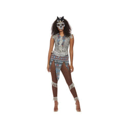 Womens Dark Spirit Warrior Fancy Dress Costume (Size 12-14)