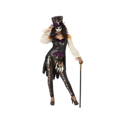 Womens Deluxe Voodoo Witch Doctor Fancy Dress Costume (Size 16-18)