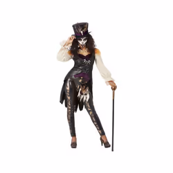 Womens Deluxe Voodoo Witch Doctor Fancy Dress Costume (Size 12-14)