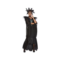 Womens Deluxe Raven Queen Fancy Dress Costume (Size 8-10)