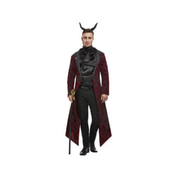 Mens Deluxe Red Devil Fancy Dress Costume (Large)