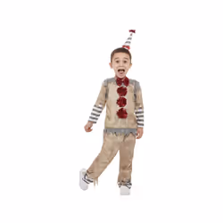Toddlers Toddler Vintage Clown Fancy Dress Costume (Age 1-2)