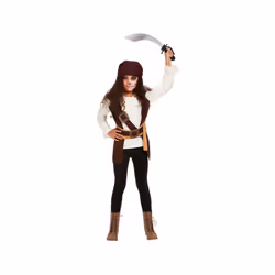 Girls Dark Spirit Pirate Fancy Dress Costume (Age 4-6)