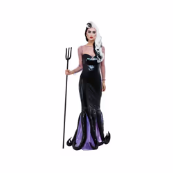 Womens Evil Sea Witch Fancy Dress Costume (Size 12-14)