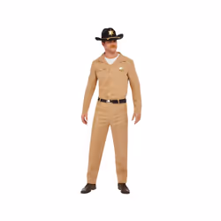 Mens 80s Sheriff Fancy Dress Costume (Medium)