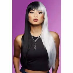 Smiffys Officially Licensed Manic Panic Raven Virgin Downtown Diva Wig
