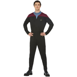 Star Trek Voyager Command Uniform Jumpsuit, Delta Badge & Rank Insignias - Medium