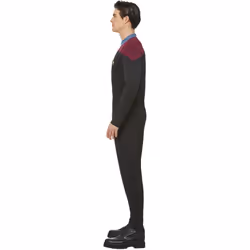 Star Trek Voyager Command Uniform Jumpsuit, Delta Badge & Rank Insignias - Medium